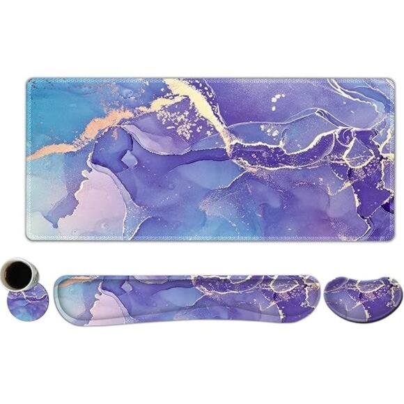 Keyboard Mouse Pad Set, Large Gaming Mousepad + Memory Foam - Picture 8 of 8